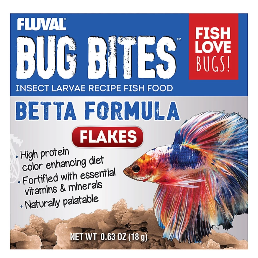 Fluval Bug Bites Betta Fish Flakes - Premium Betta Food by PetSmart for Optimal Health & Color