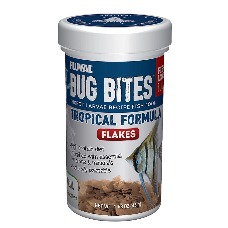 Fluval Bug Bites Tropical Fish Food Flakes - Premium Flake Food for Tropical Fish by PetSmart