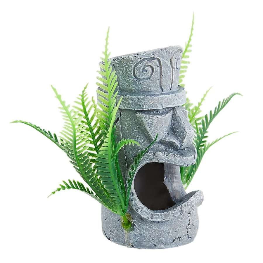 PetSmart Top Fin Idol Palm Aquarium Decor - Mini Underwater Ornament for Fish Tanks