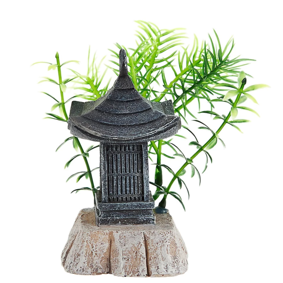 PetSmart Top Fin Zen House Aquarium Decoration for Fish Tank – Serene Underwater Hideout