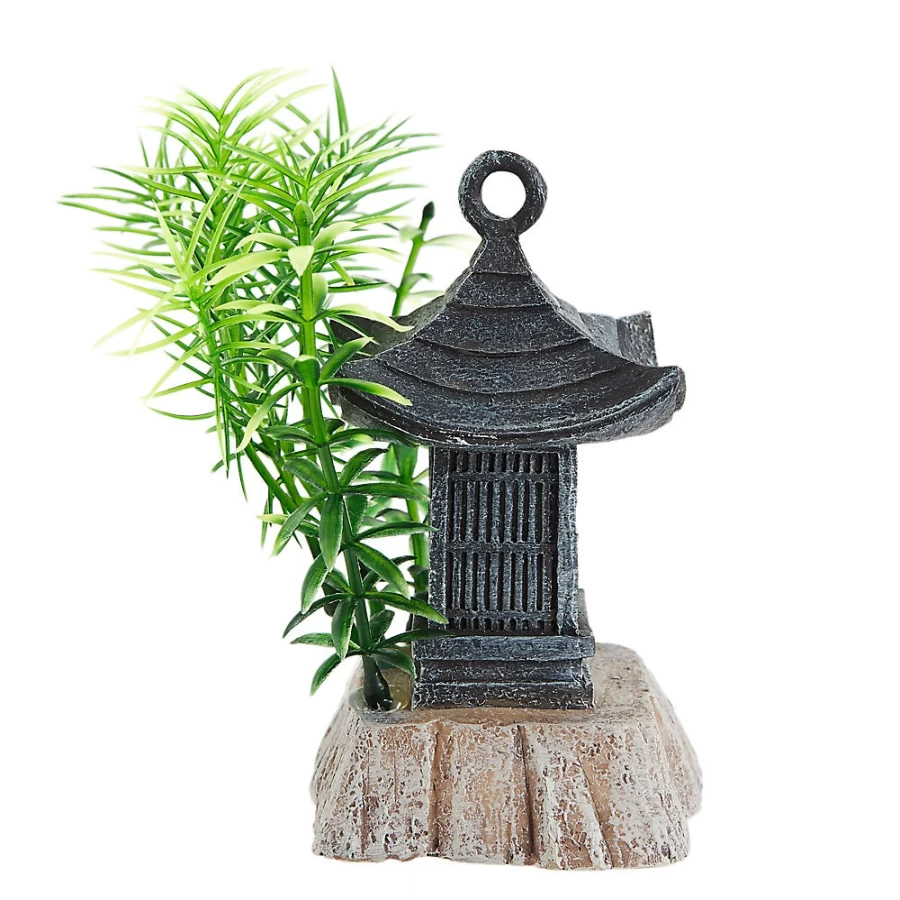 PetSmart Top Fin Zen House Aquarium Decoration for Fish Tank – Serene Underwater Hideout