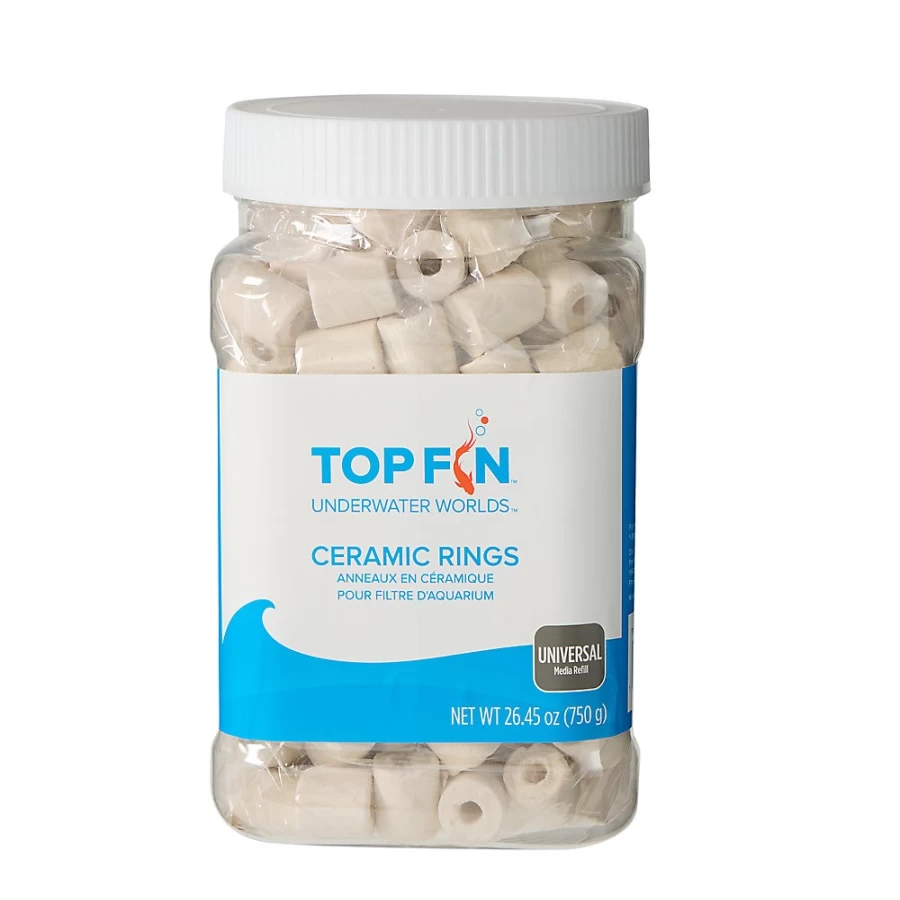 PetSmart Top Fin Ceramic Bio Rings for Aquarium Filter Media – High Porosity for Superior Bacterial Growth
