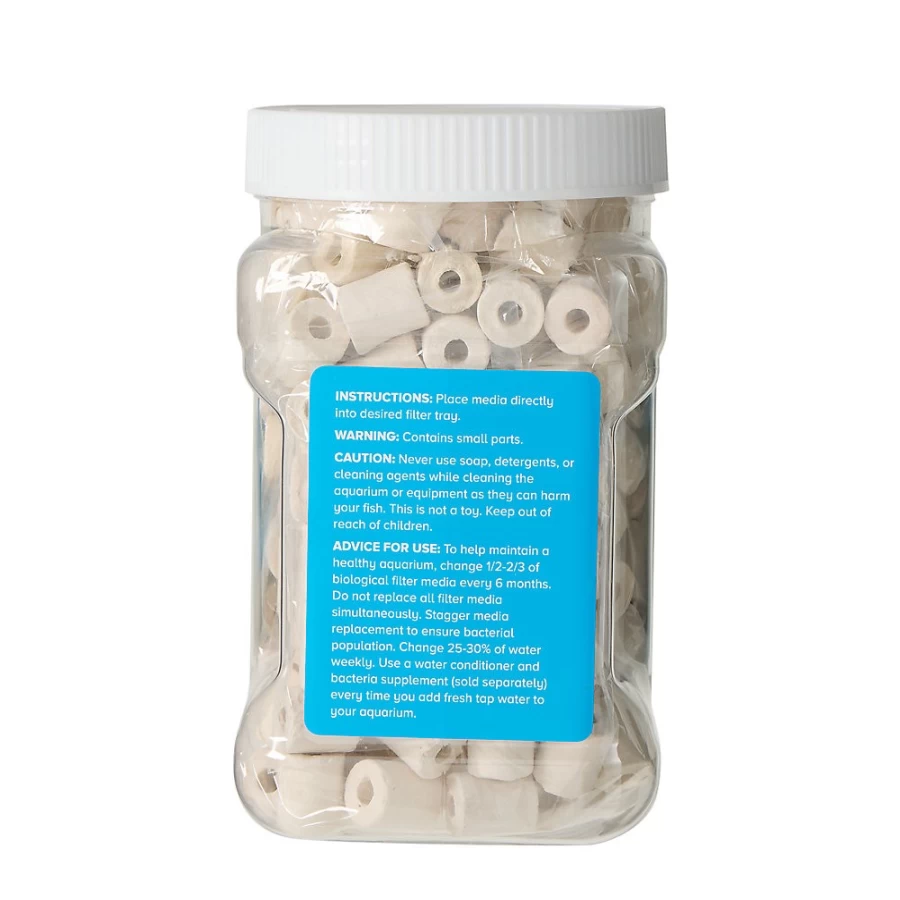 PetSmart Top Fin Ceramic Bio Rings for Aquarium Filter Media – High Porosity for Superior Bacterial Growth