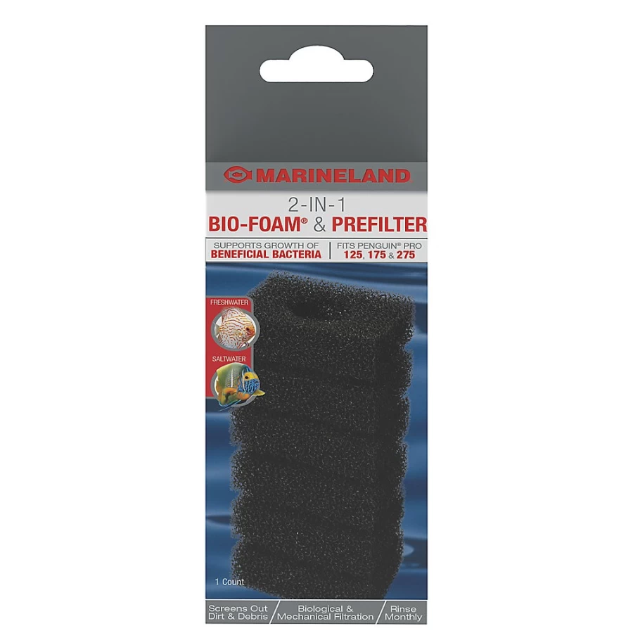 PetSmart Marineland 2-in-1 Bio-Foam Pre-Filter for Aquariums - Compatible with 125 to 275 Gallon Tanks