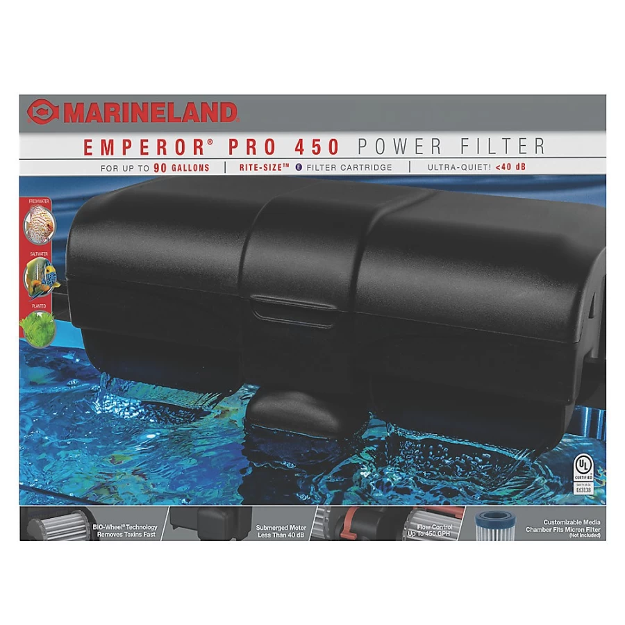 PetSmart Marineland Emperor PRO 450 Aquarium Canister Filter for Large Fish Tanks