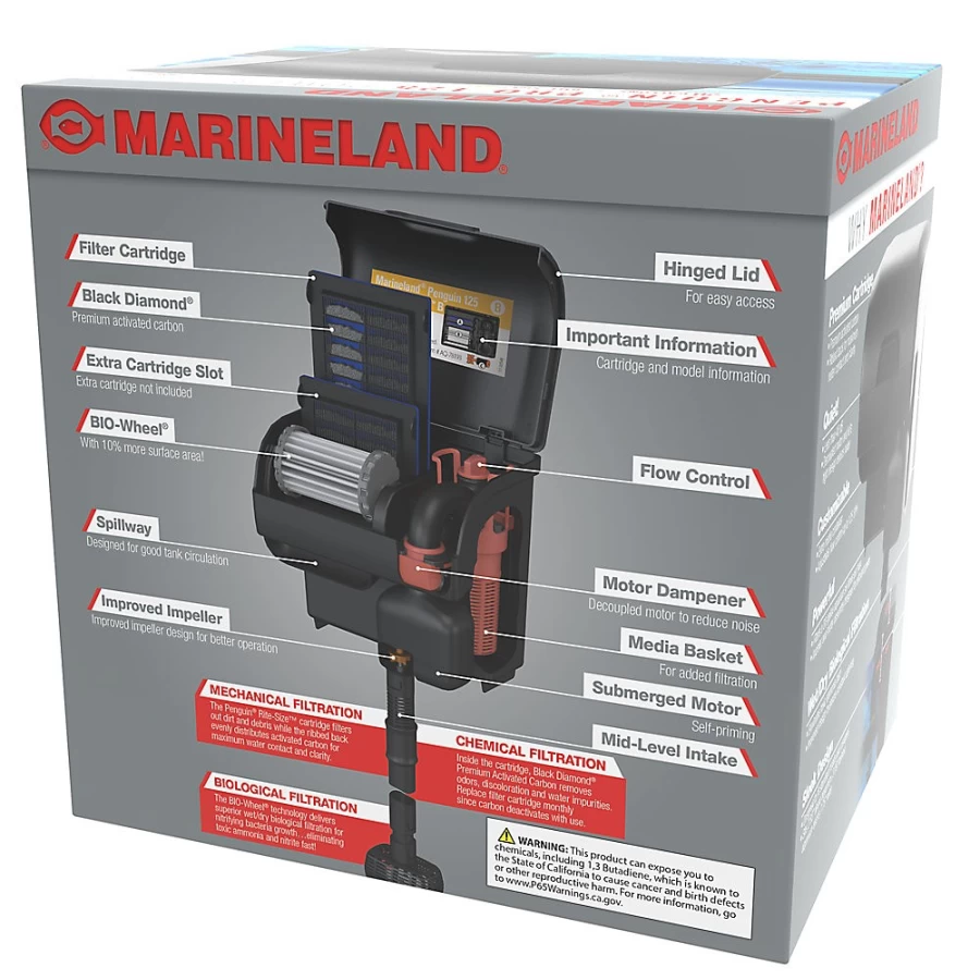 PetSmart Marineland Penguin PRO 125 Gallon Power Filter – Advanced Aquarium Filtration System