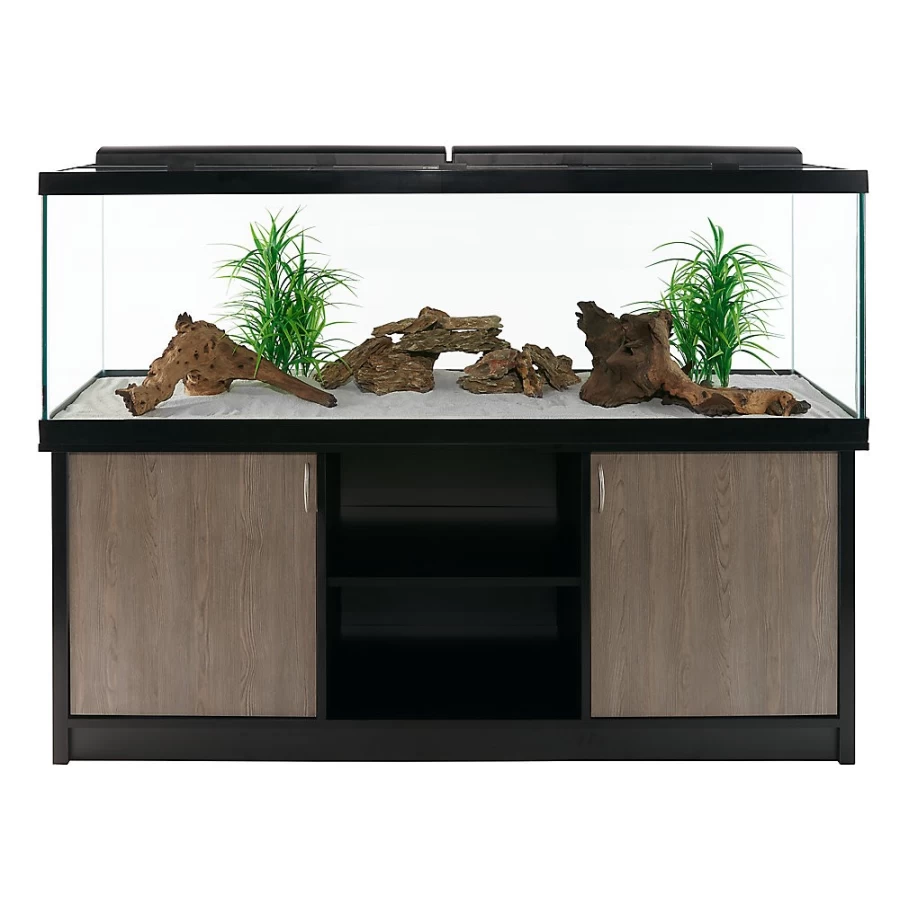 PetSmart 125 Gallon Top Fin LED Aquarium Stand Ensemble - Complete Fish Tank Kit with Lighting