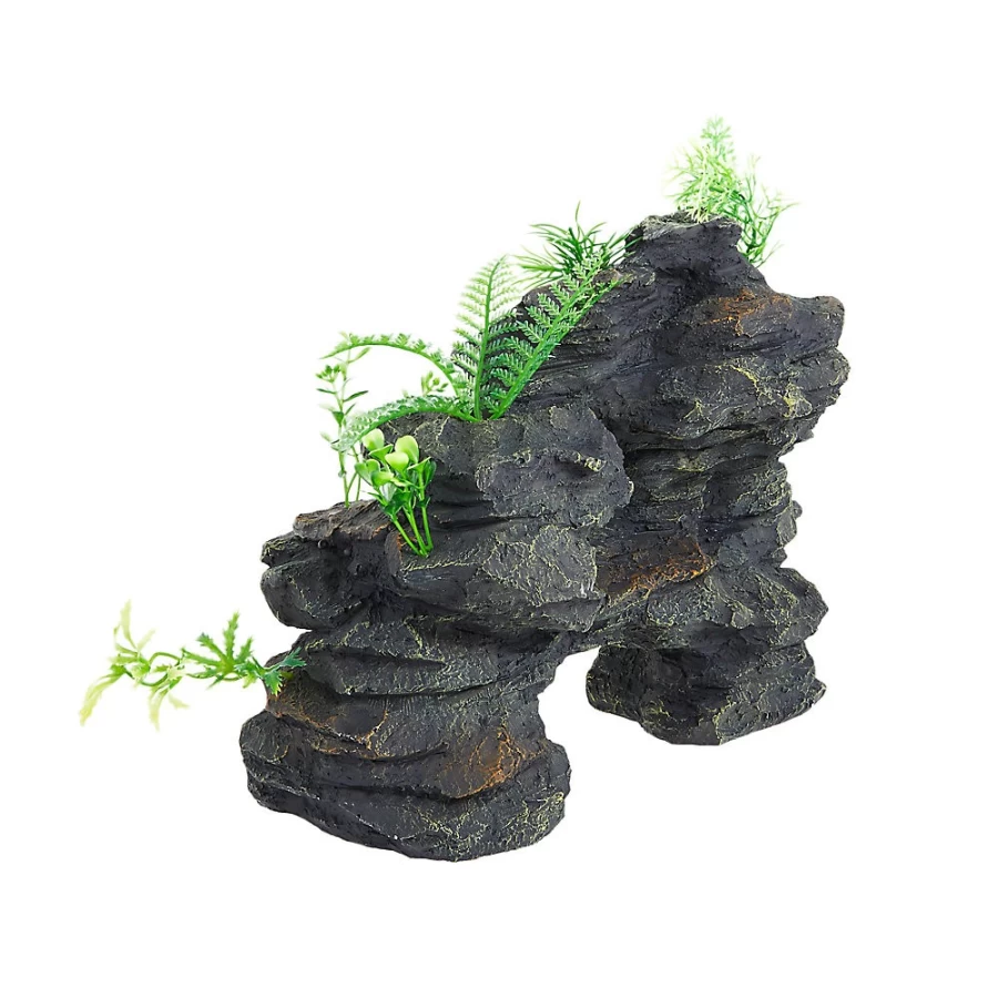 PetSmart Top Fin Grey Sunken Cave Aquarium Decoration for Fish Tank