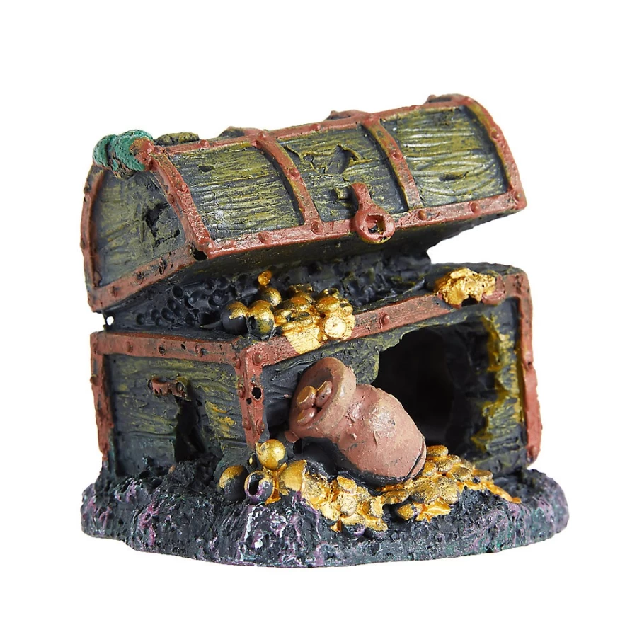 PetSmart Top Fin Sunken Treasure Chest Fish Tank Decoration for Aquarium