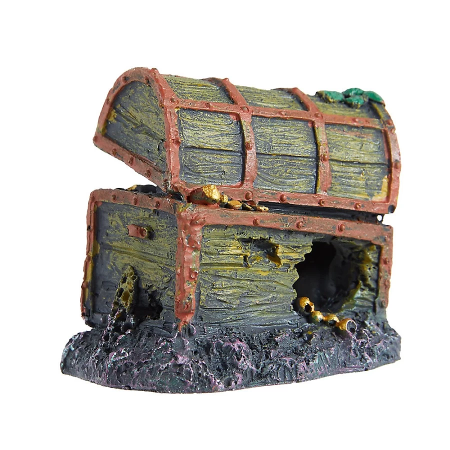 PetSmart Top Fin Sunken Treasure Chest Fish Tank Decoration for Aquarium