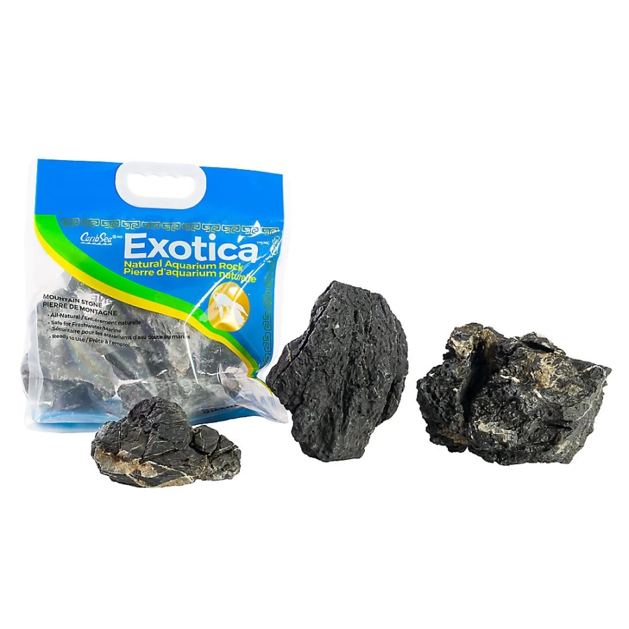 PetSmart CaribSea Exotica Mountain Stone - Natural Aquarium Decorative Rock for Fish Tanks