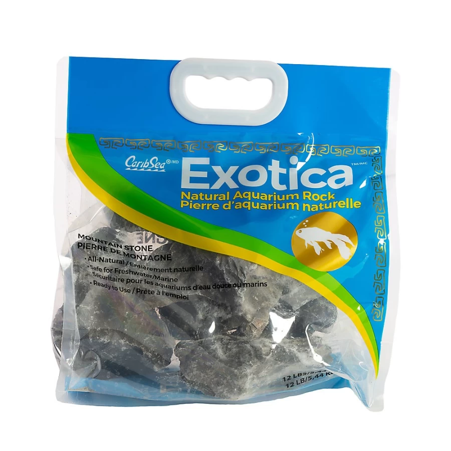 PetSmart CaribSea Exotica Mountain Stone - Natural Aquarium Decorative Rock for Fish Tanks