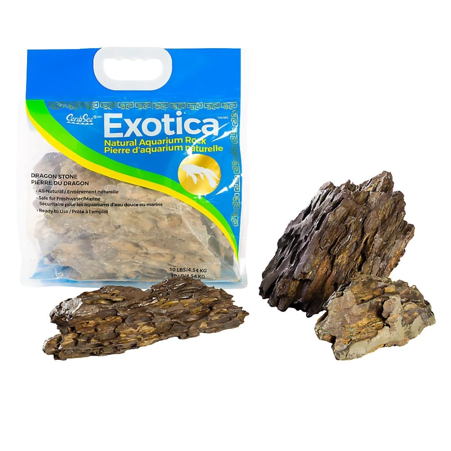 PetSmart CaribSea Exotica Dragon Stone - Natural Aquarium Rock for Fish Tanks