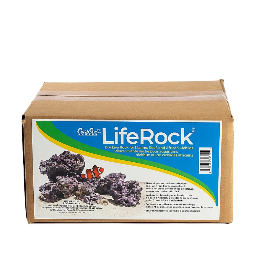 PetSmart CaribSea LifeRock Dry Live Rock for Saltwater Aquariums – Natural Reef Aquascaping Solution