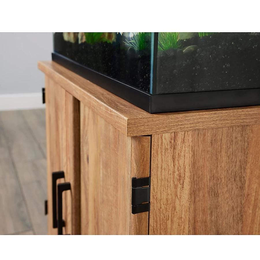 PetSmart 36 Gallon Top Fin Bowfront Aquarium Stand - Durable Fish Tank Cabinet