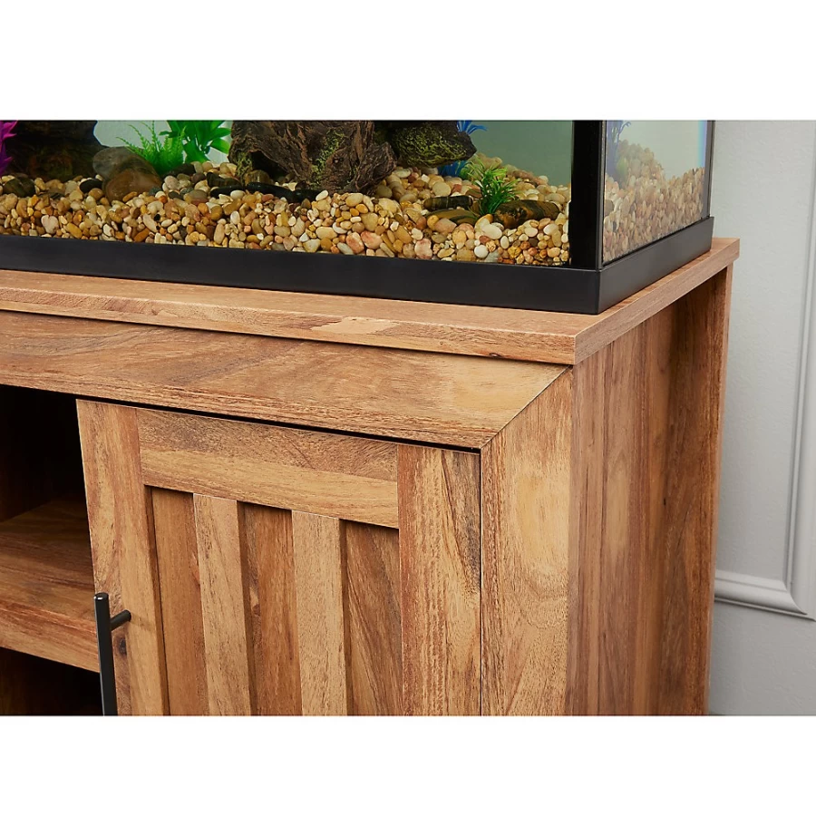 PetSmart Top Fin 55-75 Gallon Aquarium Stand for Fish Tanks – Heavy Duty Cabinet Storage