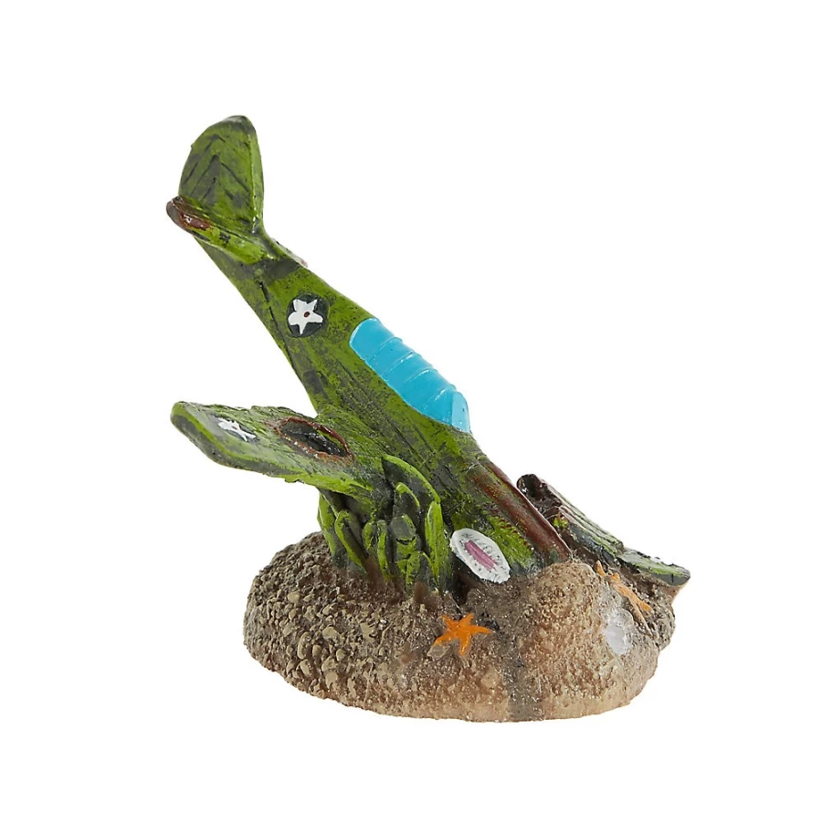 PetSmart Top Fin Sunken Airplane Aquarium Decoration for Fish Tank