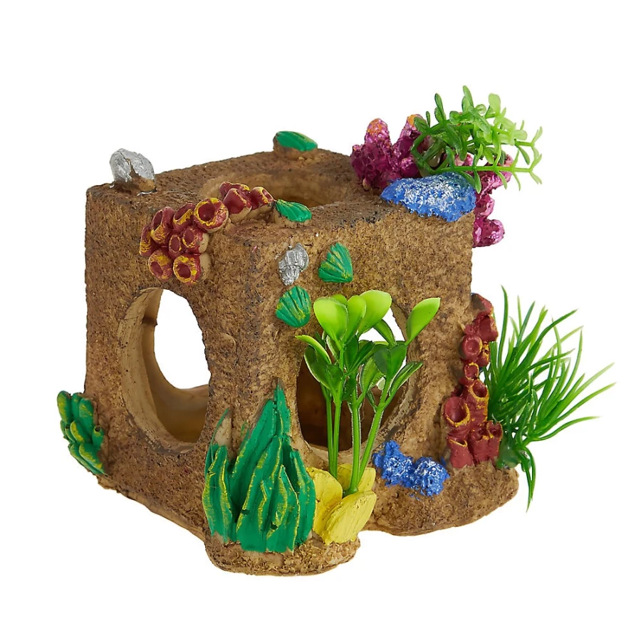 PetSmart Top Fin Mini Cube Aquarium Decorative Ornament for Fish Tanks