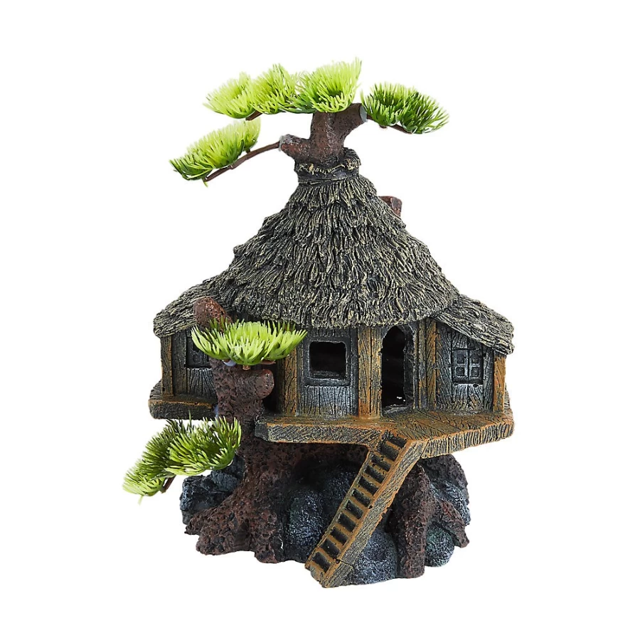PetSmart Top Fin Asian Tree House Aquarium Decoration for Fish Tank