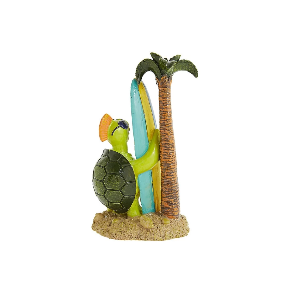 PetSmart Top Fin Tropical Surfing Turtle Decor for Aquarium Tank