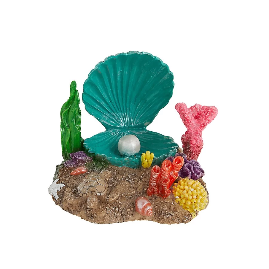 PetSmart Top Fin Colorful Clam Aquarium Decoration for Fish Tank