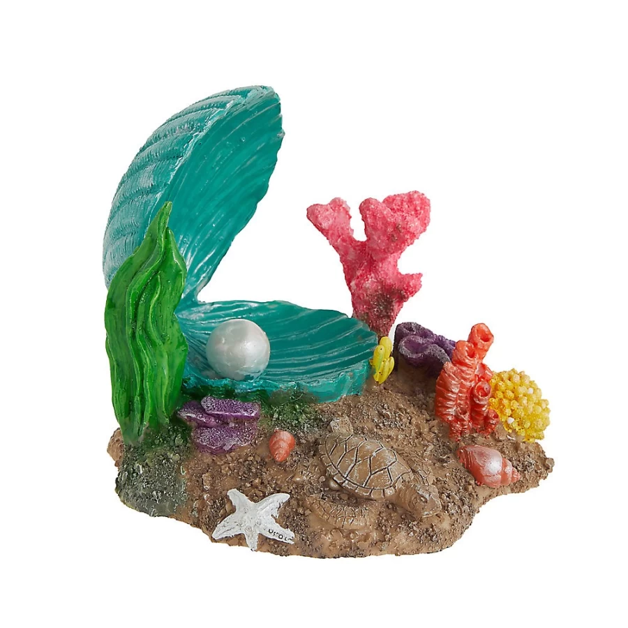 PetSmart Top Fin Colorful Clam Aquarium Decoration for Fish Tank