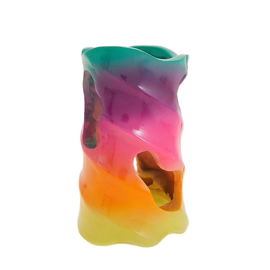 PetSmart Top Fin Rainbow Log Aquarium Decoration - Colorful Fish Tank Ornament for Freshwater Tanks