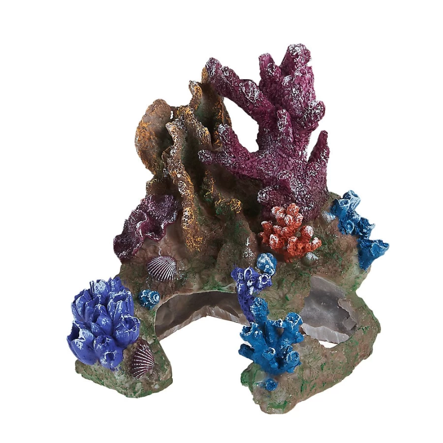 PetSmart Top Fin Coral Reef Cave – Decorative Aquarium Ornament for Fish Tanks