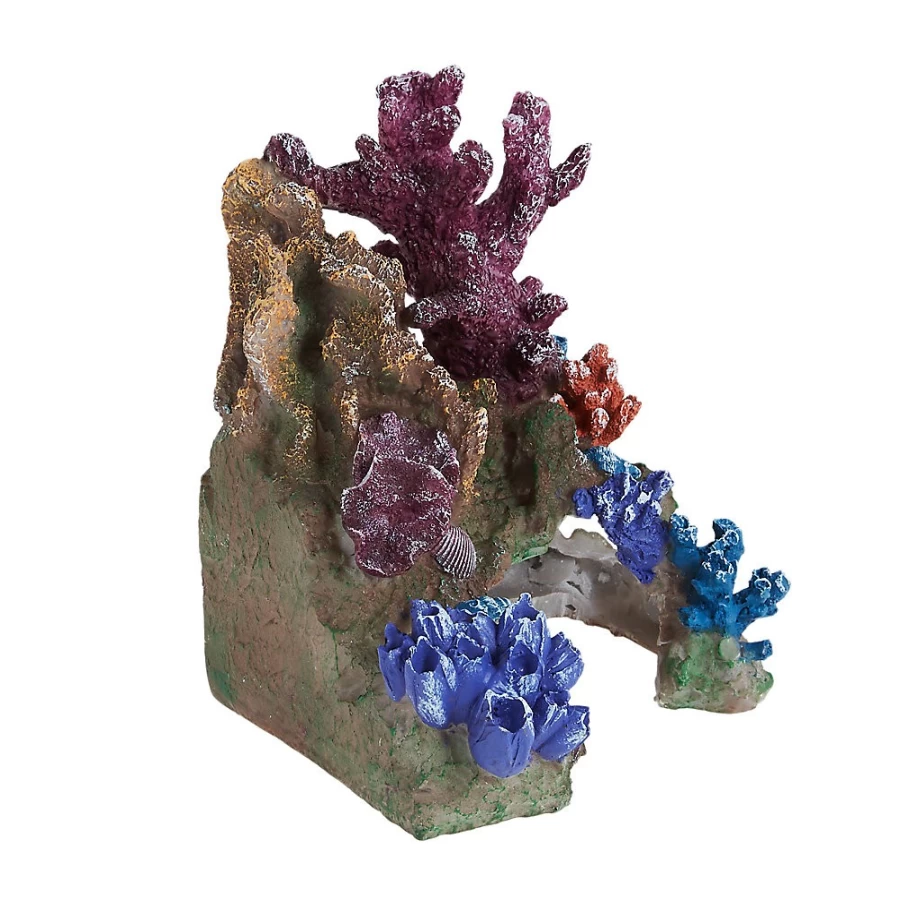 PetSmart Top Fin Coral Reef Cave – Decorative Aquarium Ornament for Fish Tanks