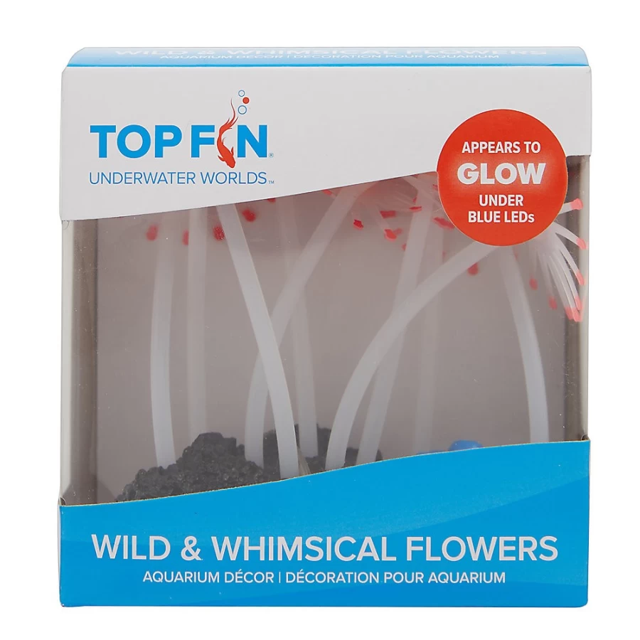 PetSmart Top Fin Wild Whimsical Flowers Aquarium Decoration for Fish Tank