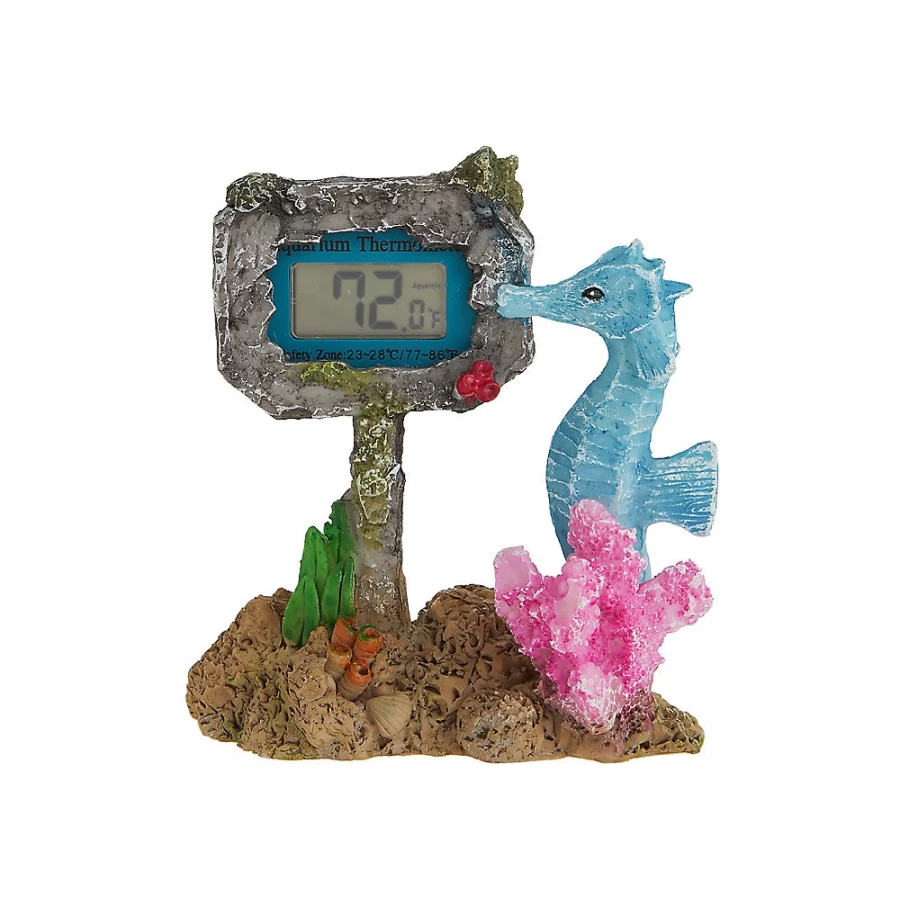 PetSmart Top Fin Seahorse-Shaped Aquarium Thermometer Decorative Ornament