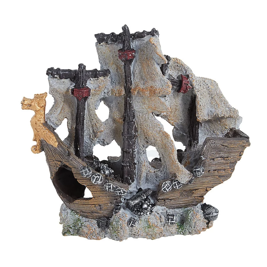 PetSmart Top Fin Sunken Ship Decoration for Aquarium – Unique Fish Tank Ornament