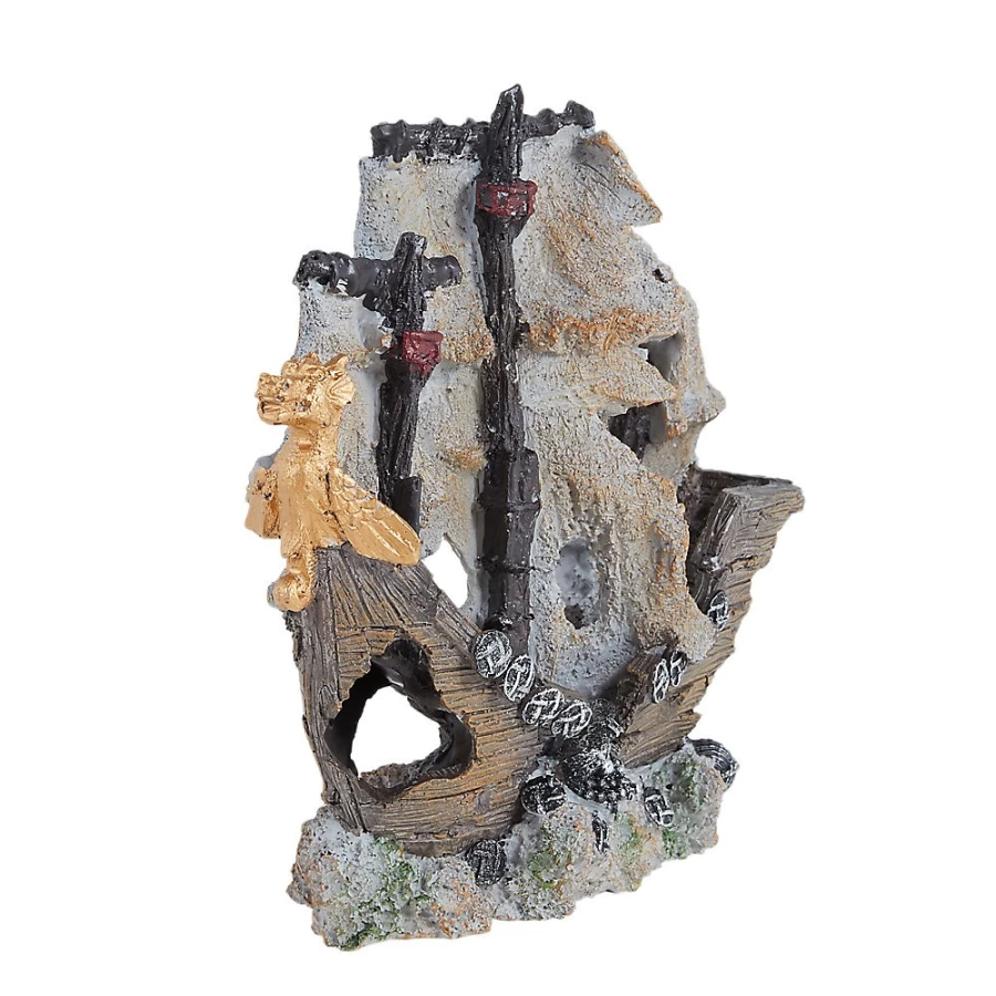 PetSmart Top Fin Sunken Ship Decoration for Aquarium – Unique Fish Tank Ornament