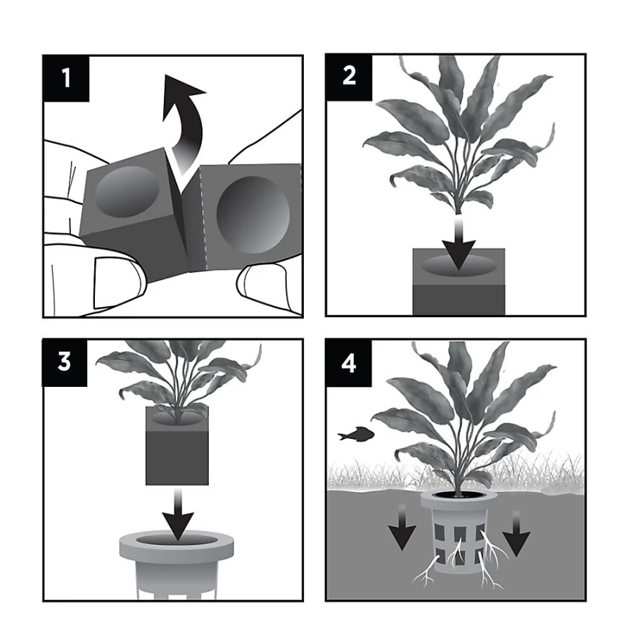 Fluval Easy Plant Basket Set for Aquariums - Aquatic Plant Holder by PetSmart