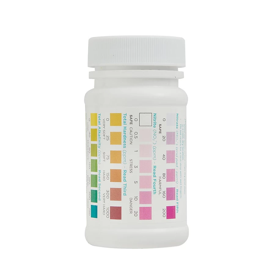 PetSmart Top Fin 5-in-1 Aquarium Water Test Strips for Freshwater & Saltwater Tanks