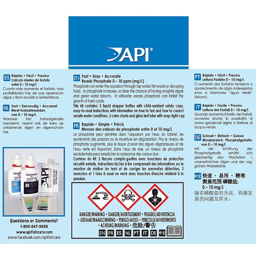 PetSmart API Phosphate Test Kit for Aquariums – Accurate Water Testing for Fish Tanks