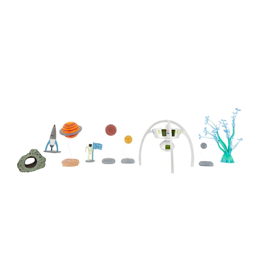 PetSmart Top Fin Lost in Space Aquarium Decor Pack - Unique Underwater Fish Tank Decorations for Space-Themed Aquariums