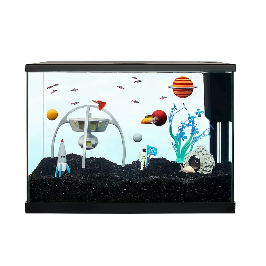 PetSmart Top Fin Lost in Space Aquarium Decor Pack - Unique Underwater Fish Tank Decorations