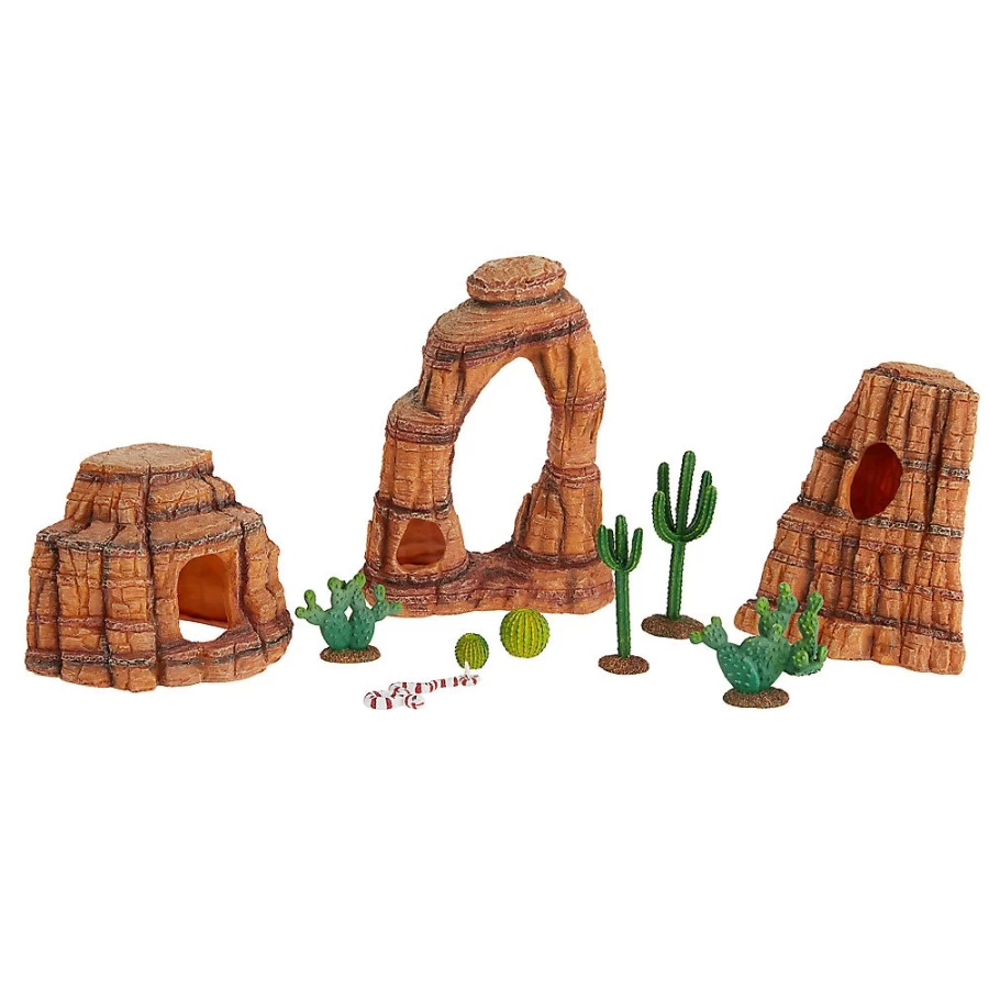 PetSmart Top Fin Way Out West Aquarium Decor Pack for Fish Tanks