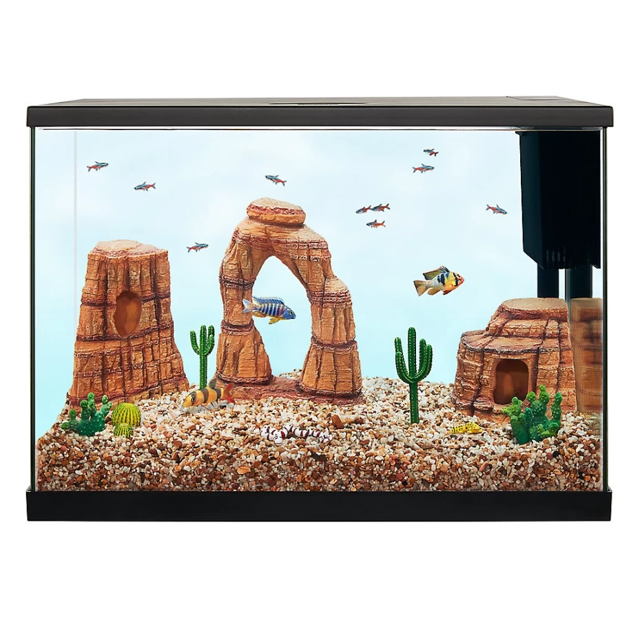 PetSmart Top Fin Way Out West Aquarium Decor Pack for Fish Tanks