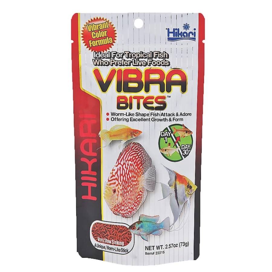 PetSmart Hikari Vibra Bites Blood Worms - Premium Freeze-Dried Fish Food for Tropical & Marine Fish