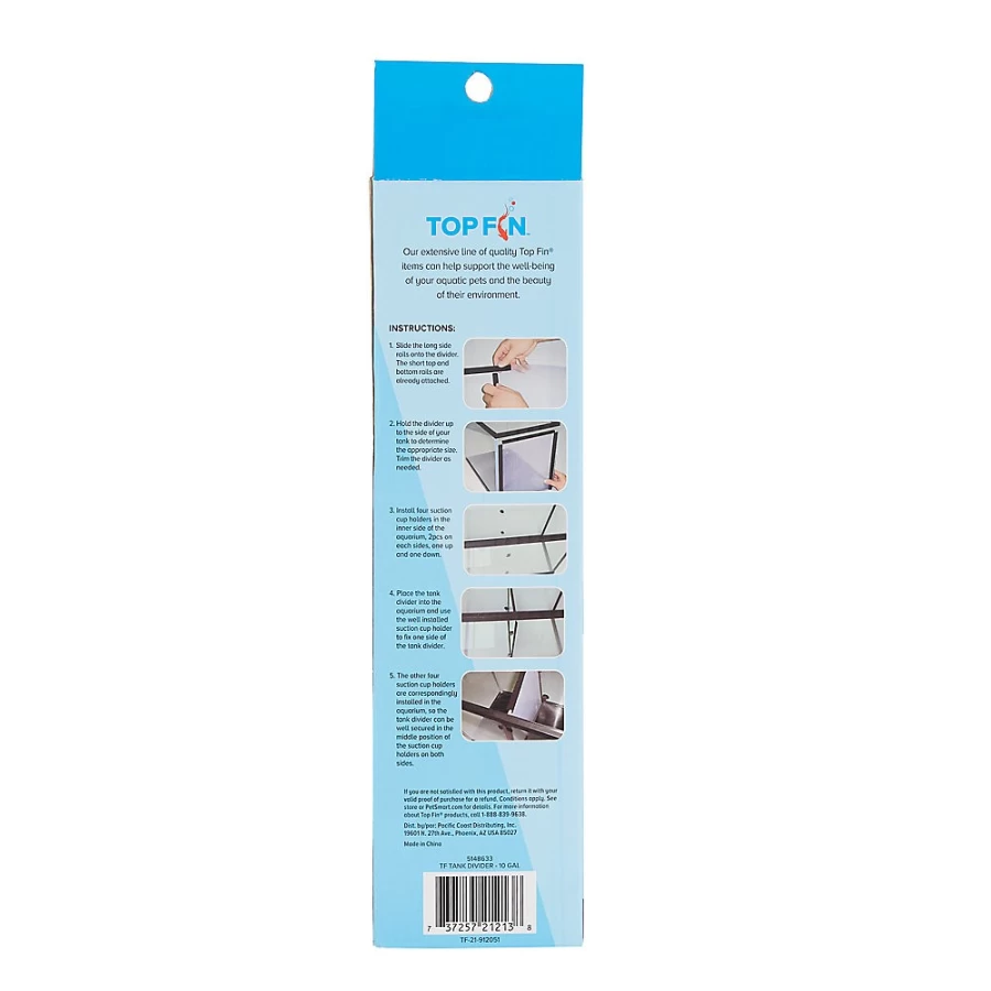 PetSmart Top Fin Adjustable Aquarium Tank Divider for Fish Separation and Safety