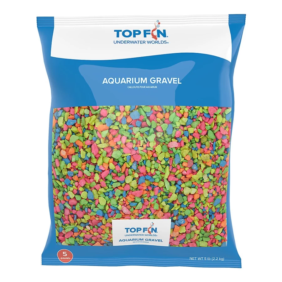 PetSmart Rainbow Premium Aquarium Gravel - Top Fin Colorful Fish Tank Substrate for Freshwater & Saltwater