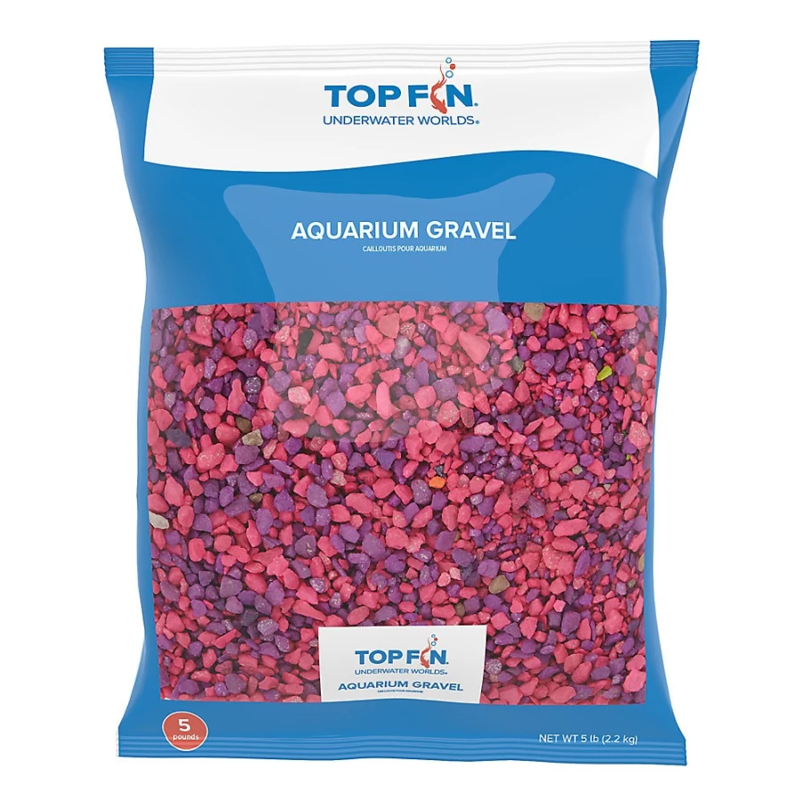 PetSmart Top Fin Premium Pink & Purple Aquarium Gravel for Fish Tanks