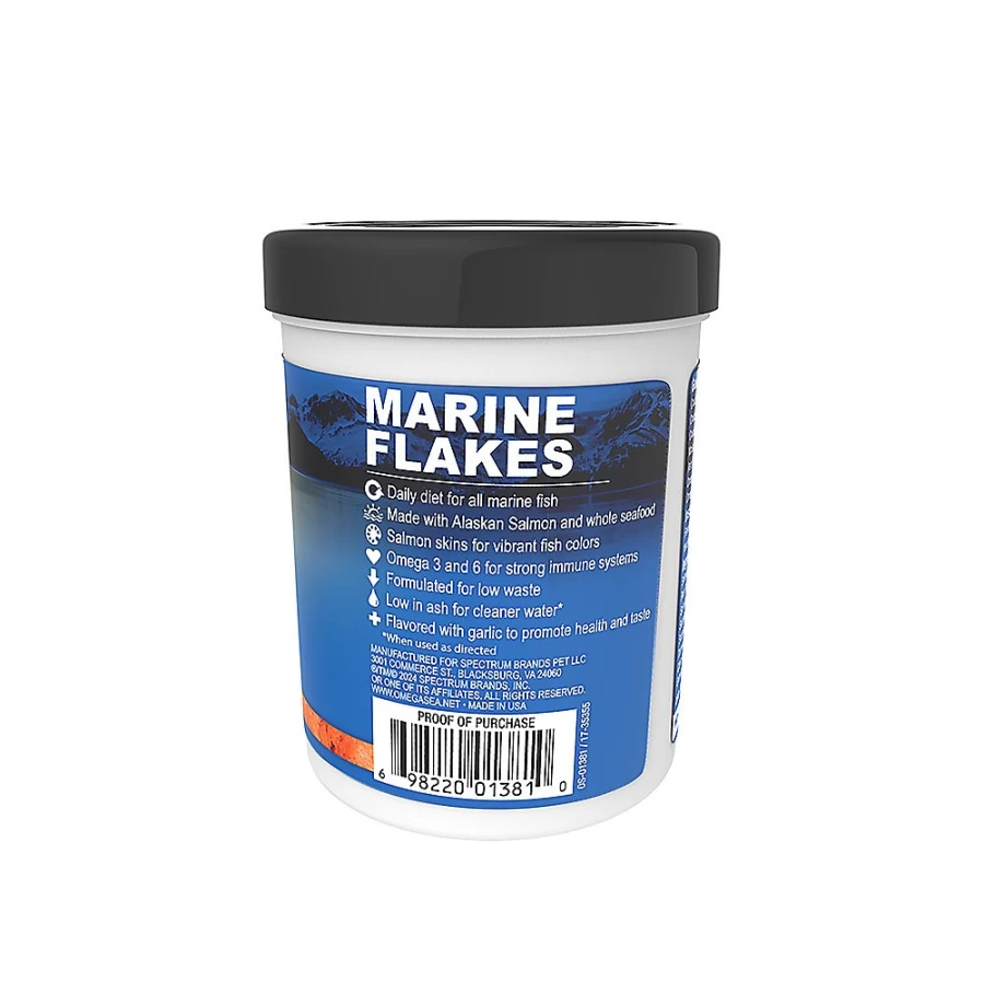 PetSmart Omega One Garlic Marine Flakes for Fish - Premium Aquatic Food with Garlic