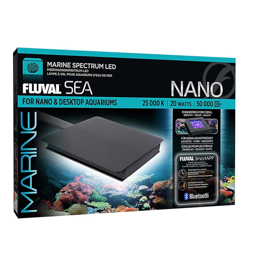 PetSmart Fluval Marine Nano LED Aquarium Light with Bluetooth Control for Saltwater Tanks