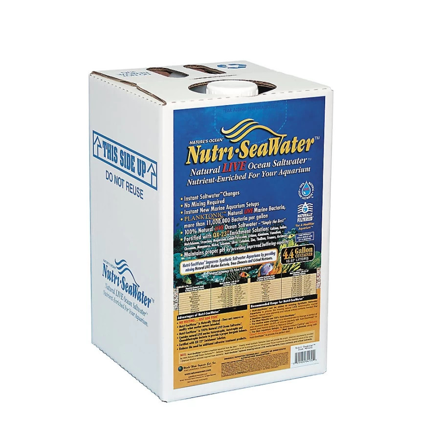 PetSmart Nature's Ocean Live Nutri-Seawater - Natural Saltwater for Aquariums, 1 Gallon