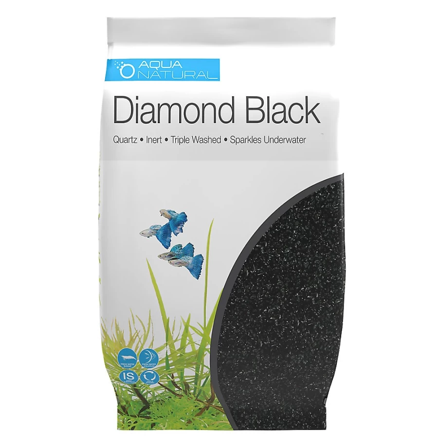 PetSmart Black Aqua Natural Quartz Gravel for Aquariums - Premium Fish Tank Substrate