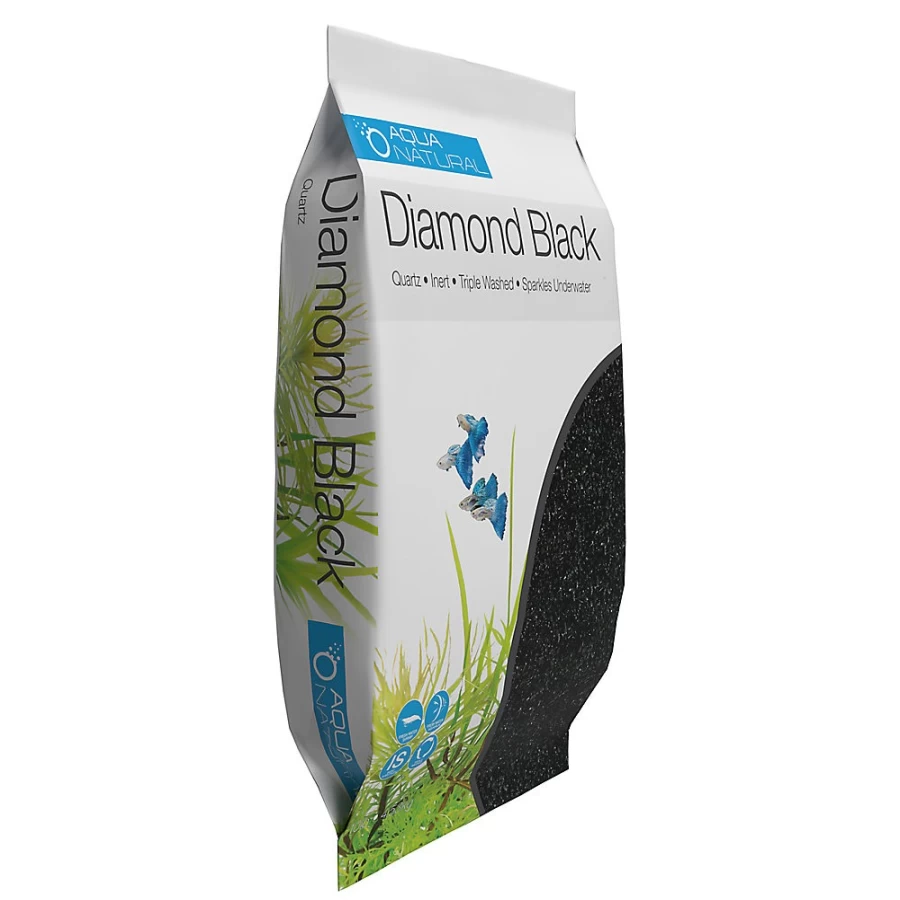 PetSmart Black Aqua Natural Quartz Gravel for Aquariums - Premium Fish Tank Substrate