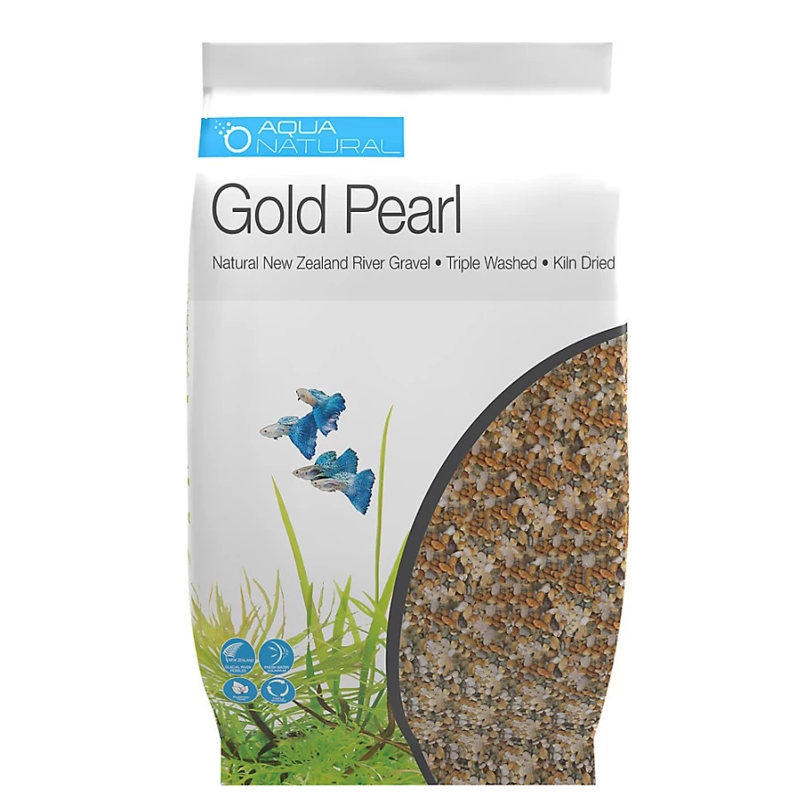 PetSmart Gold Pearl Aqua Natural Gravel for Aquarium - Premium Decorative Fish Tank Substrate